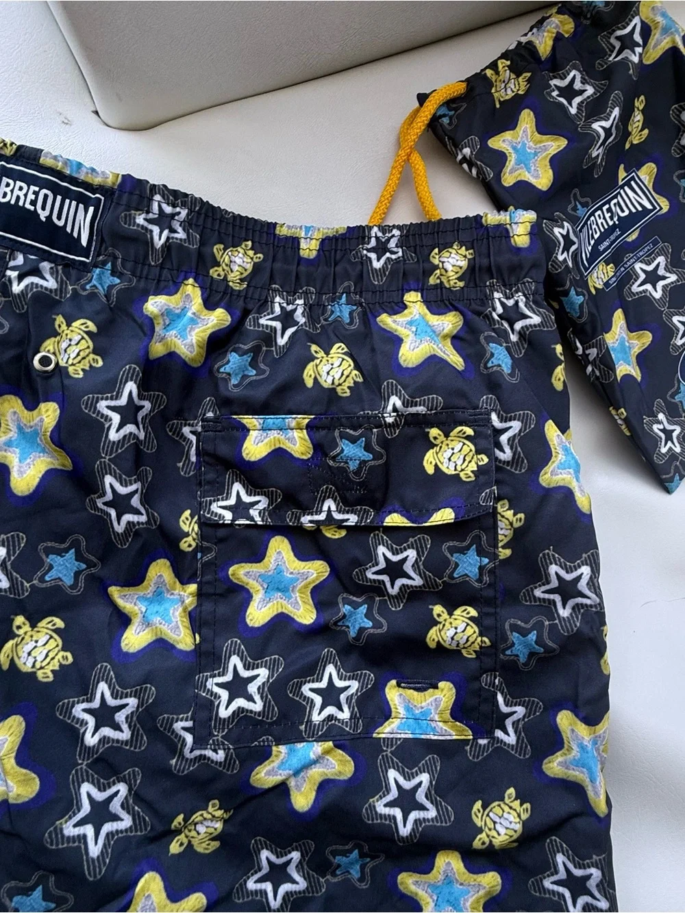 Swimwear Trunks Vilebrequin XXXL blue yellow Turtle with wet Bag NWT